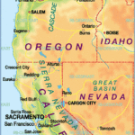 Map Of West Coast USA Region In United States USA Welt Atlas De