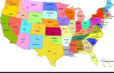 Map Usa With States And Their Capitals Royalty Free Vector