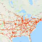 Mapping A Trucker S Travels All Over The US