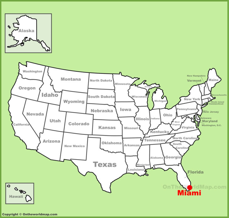 Miami In USA Map