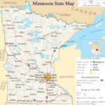 Minnesota State Map A Large Detailed Map Of Minnesota State USA