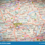 Nashville On Map Stock Photo Image Of Maps Location 176456656