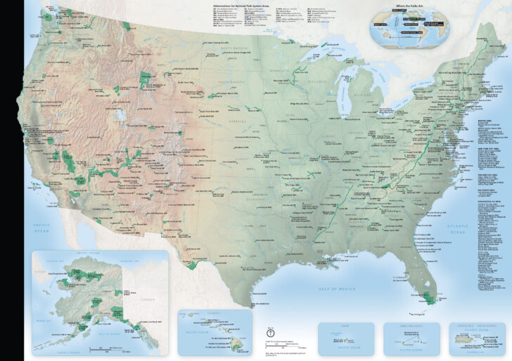 Map Of National Parks USA