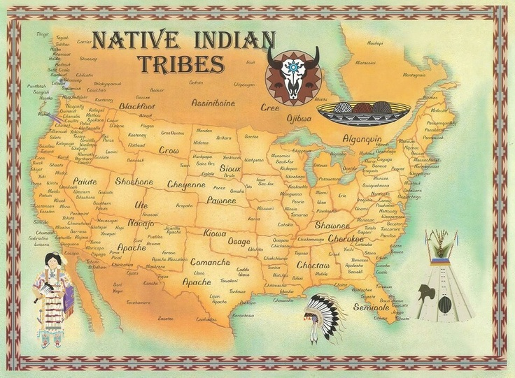 Native American Tribes Native American Map Native American Symbols 
