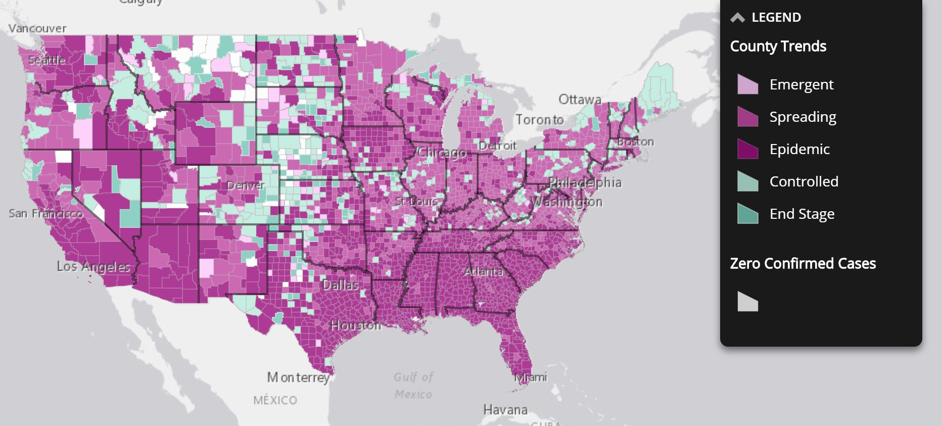 Nearly HALF Of US Counties Are Seeing epidemic Trend Of Coronavirus 