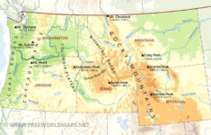 Northwestern US Physical Map