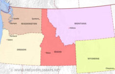Northwestern US Political Map By Freeworldmaps