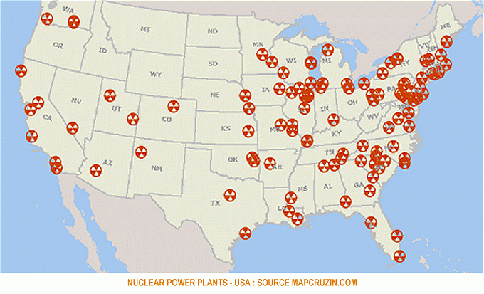 Nuclear Plants US Map Nuclear Nuclear Plant Map