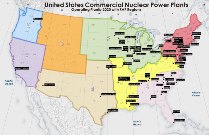 Nuclear Plants In USA Map