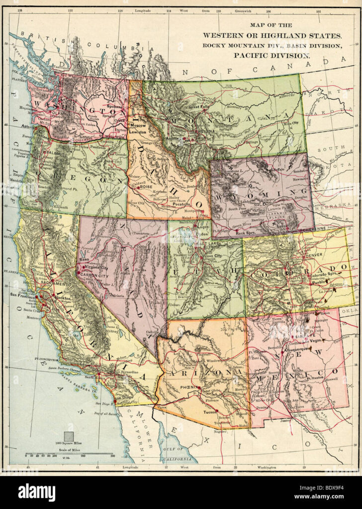 Map Of Western States In USA