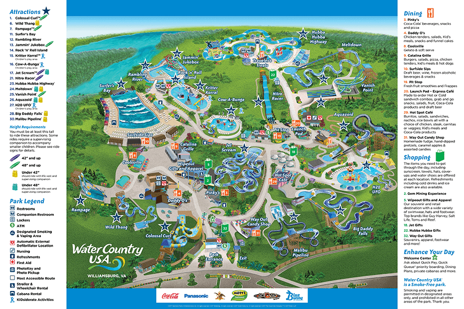 Park Map Water Country USA