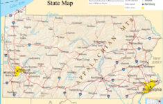 Pennsylvania State Map A Large Detailed Map Of Pennsylvania State USA