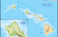 Physical Map Of Hawaii Ezilon Maps