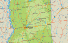 Physical Map Of Mississippi Ezilon Maps