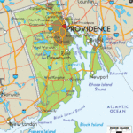 Physical Map Of Rhode Island Ezilon Maps