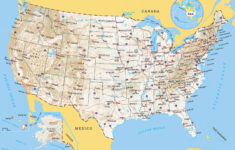 Physical Map Of USA