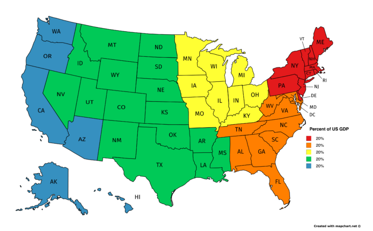 USA Regional Map