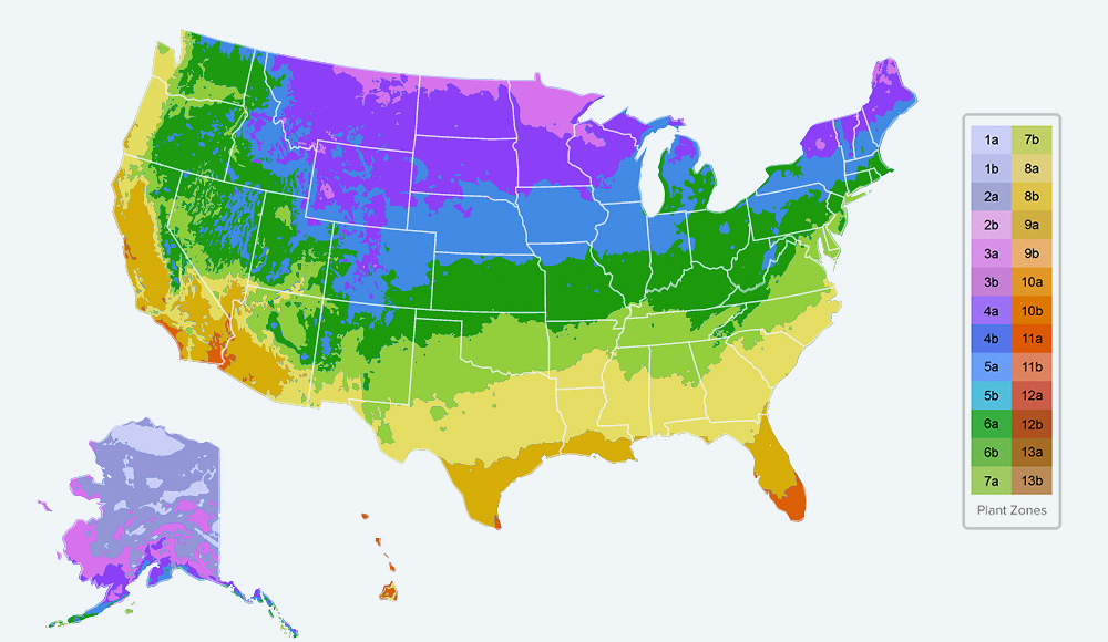 Growing Zone Map Of USA Printable Map Of USA