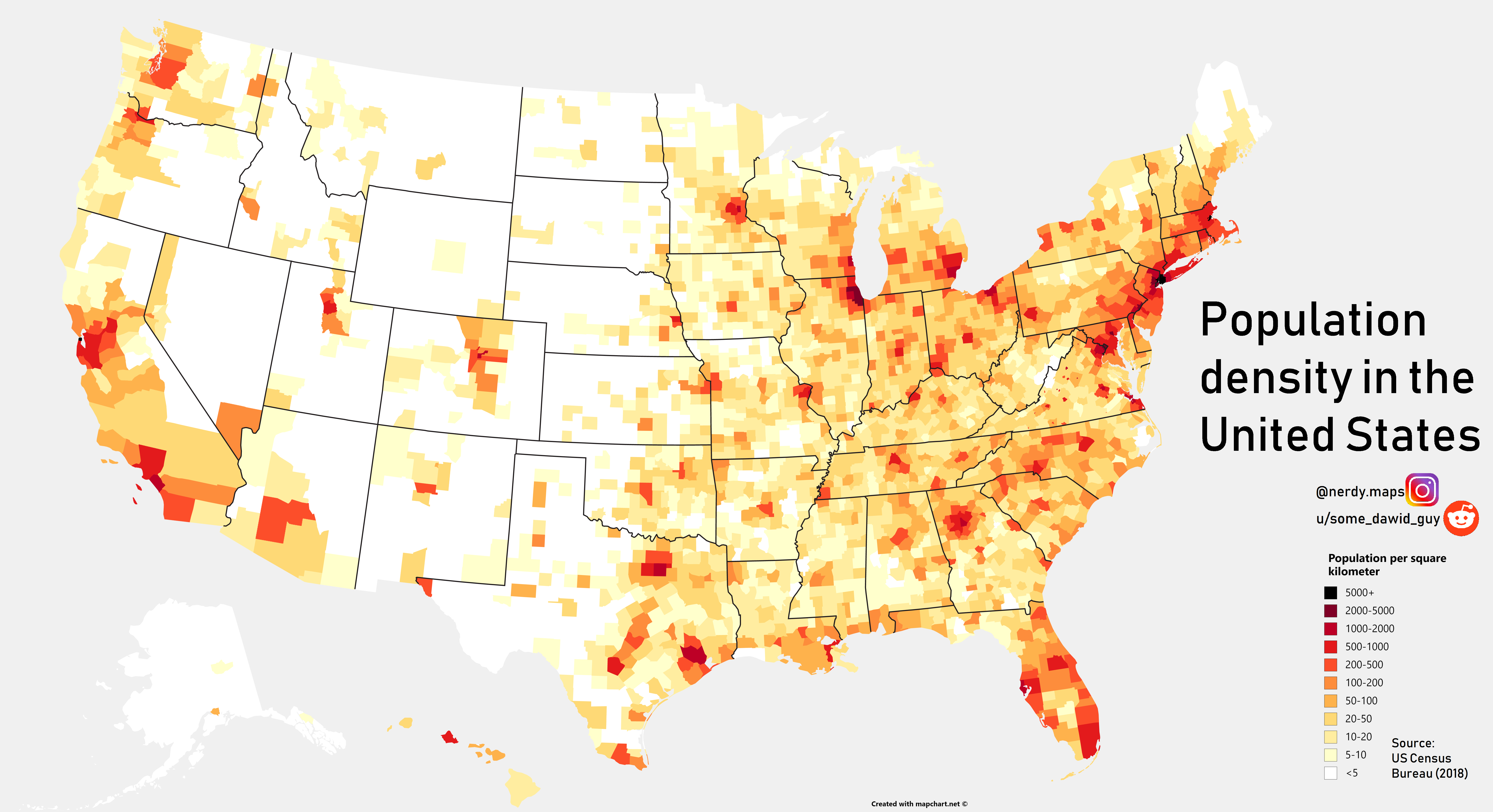 Population Density Map Us