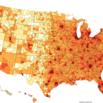 Population Density Of The US By County 3672x2540 MapPorn