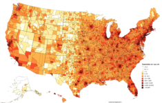population density of the us by county updated oc dataisbeautiful Population Density Of The US By County updated OC Dataisbeautiful