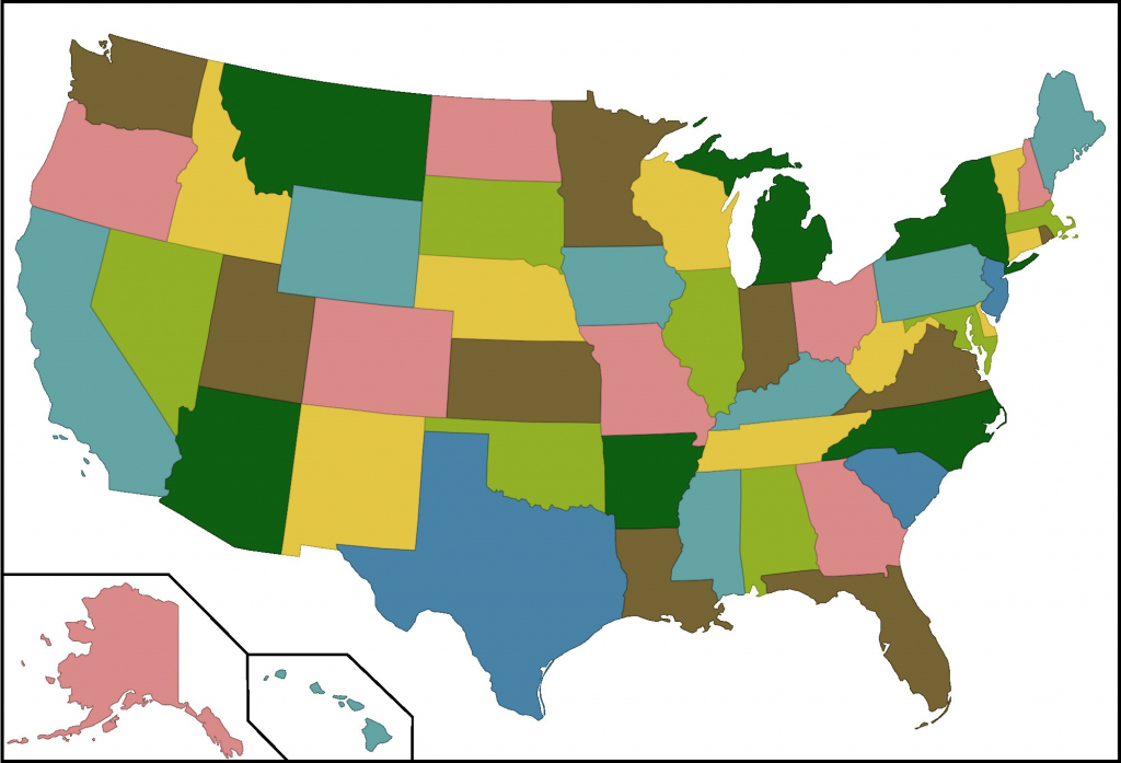 Printable Map Of The United States Color Printable US Maps