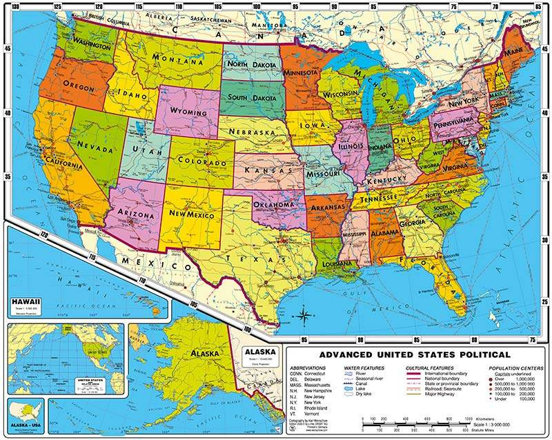 Printable Map Of USA