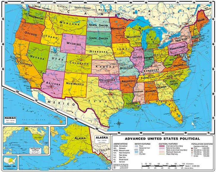 USA Printable Map