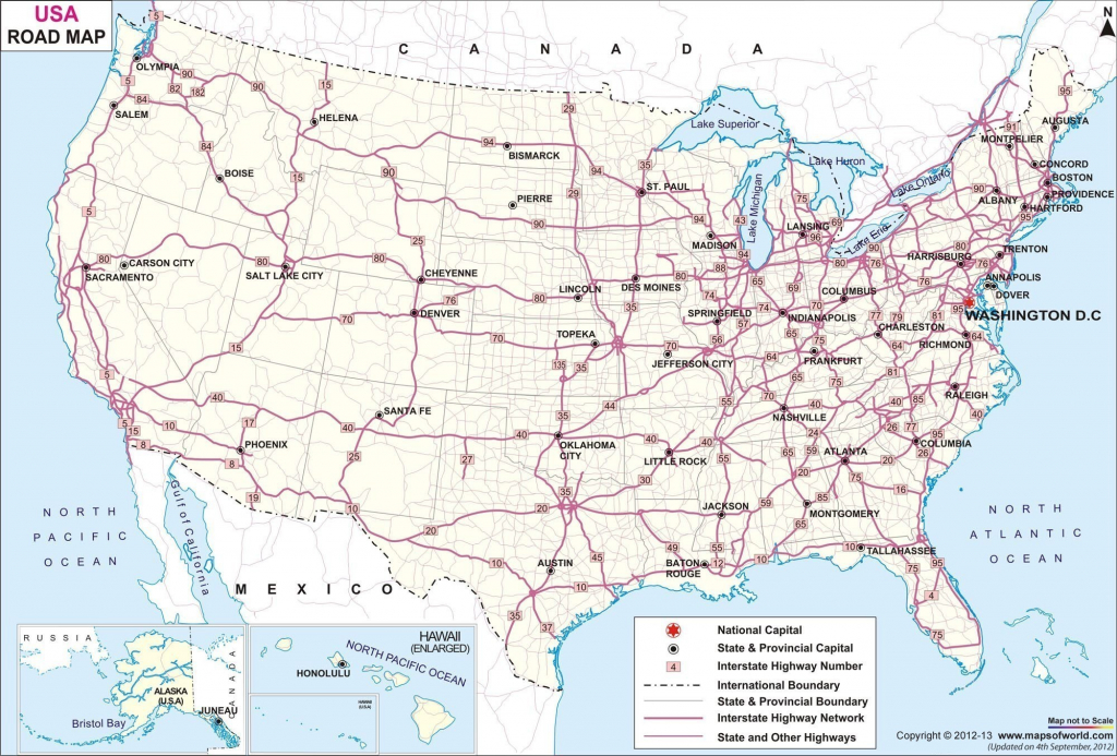 Printable Map Of Usa With Major Highways Printable US Maps