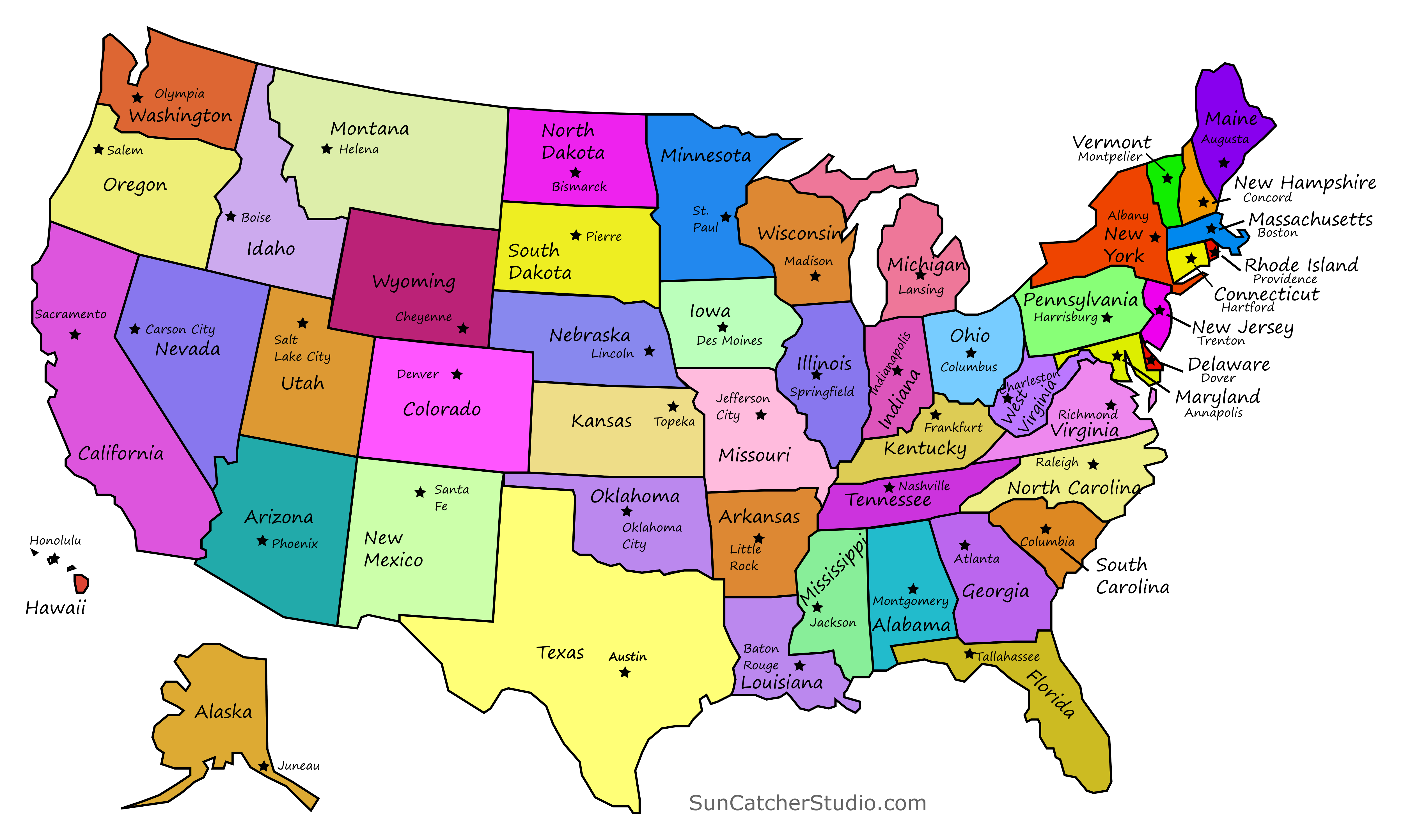 Printable US Maps With States Outlines Of America United States 