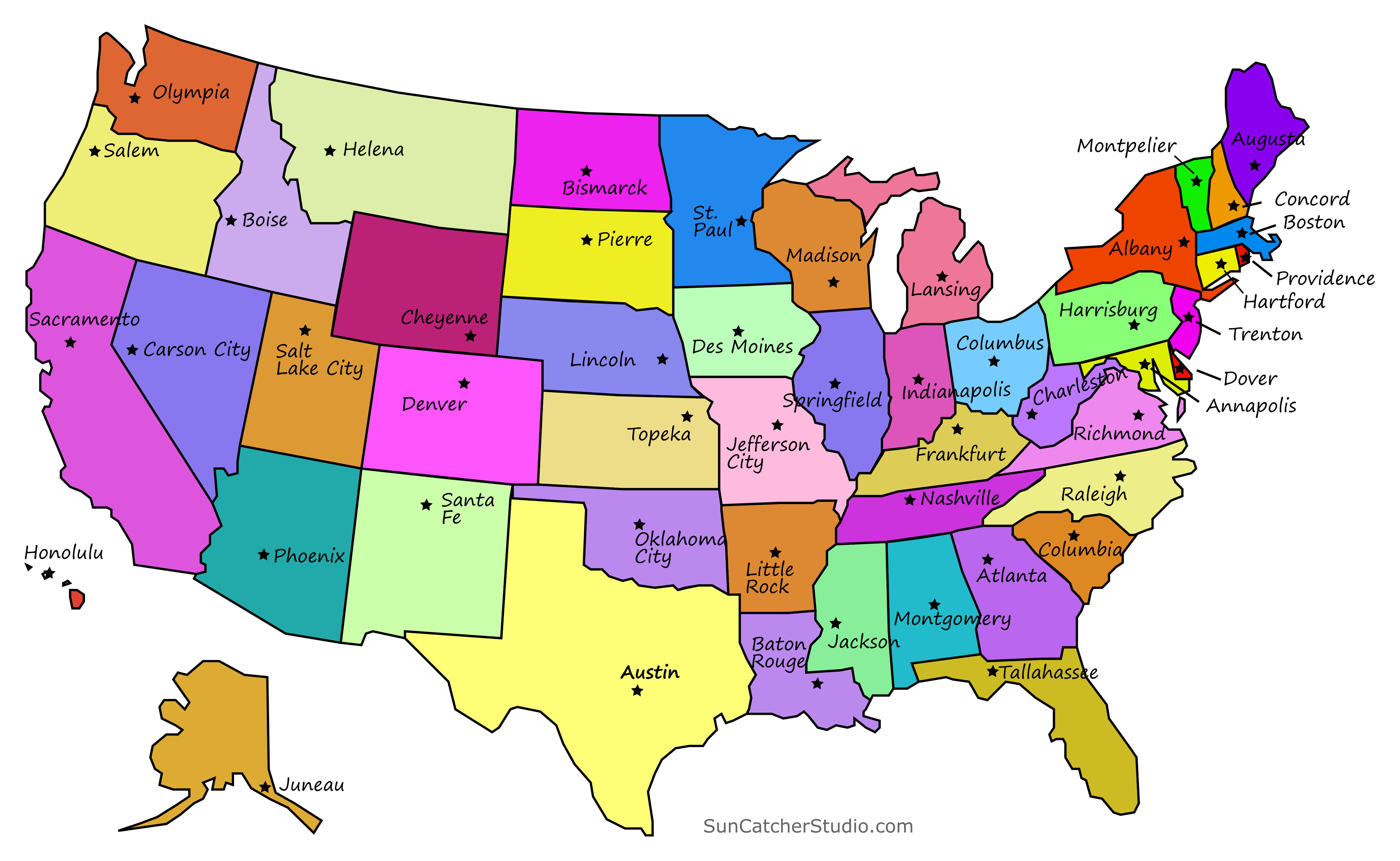 Printable US Maps With States Outlines Of America United States 