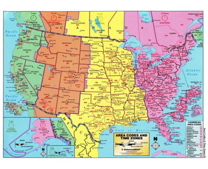 Printable Time Zone Map USA