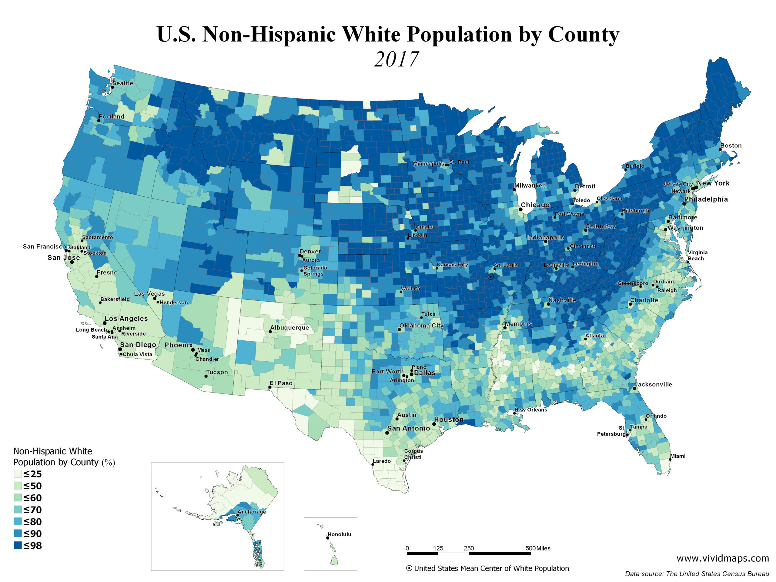 Racial Map Of The USA MapPorn