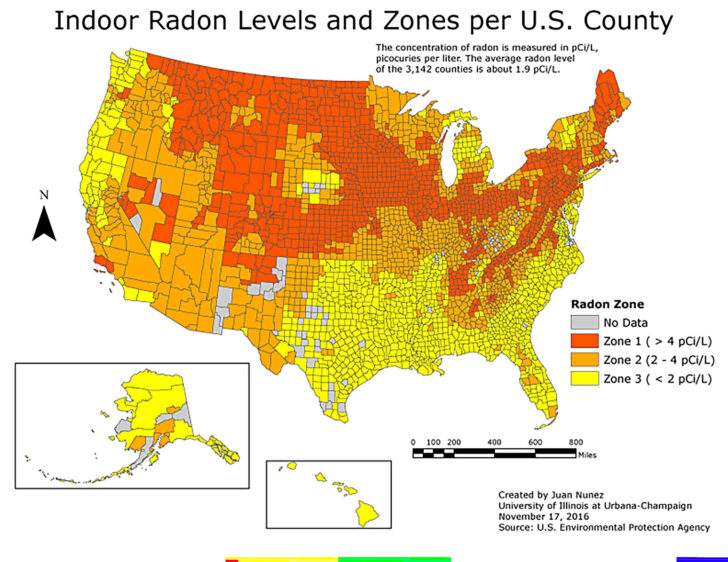 Radon Map USA
