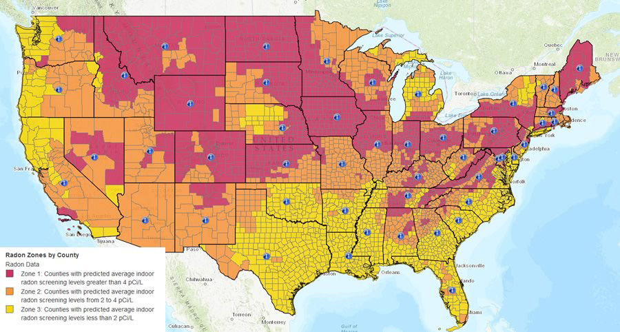 Radon Levels By State Province Why A Radon Test Is Essential Ecohome