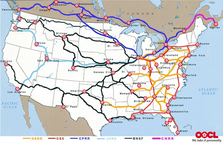 USA Rail Map