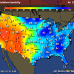Relative Humidity Map For The United States Relative Humidity The