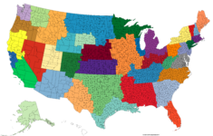Revised US States On A Map