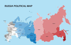 Rusia Mapa Pol tico Dividido Por Estado Estilo Colorido Esquema
