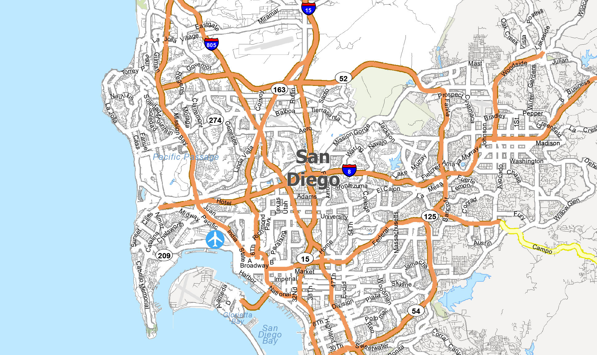 San Diego Map Collection California GIS Geography