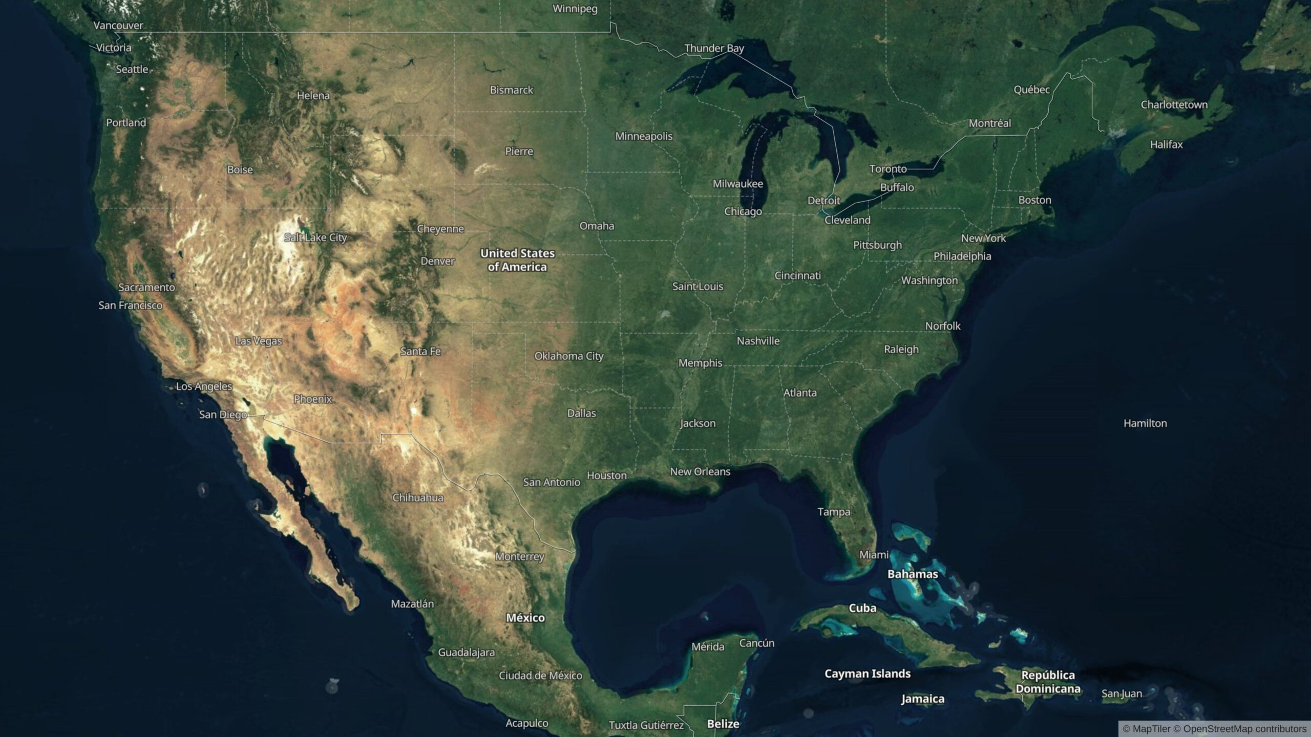 Satellite Map Of Usa Map Of The World