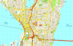 Seattle Map Eps Illustrator Vector City Maps USA America Eps