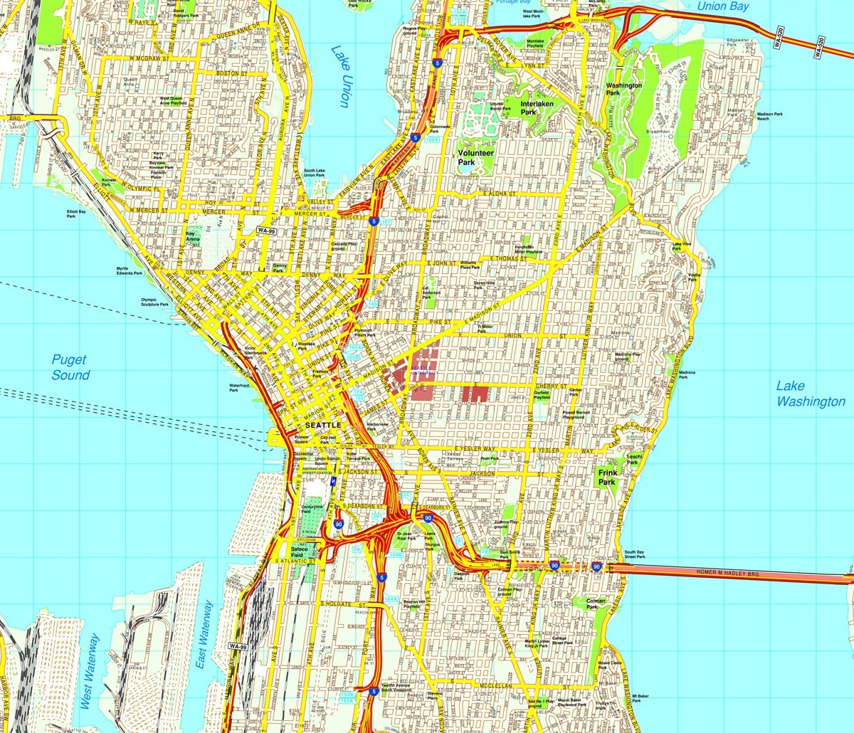 Seattle Map USA | Printable Map Of USA