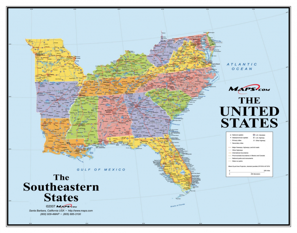 Southeast Us Map Printable Fresh Printable Map Us And Canada 