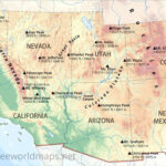 Southwestern US Physical Map