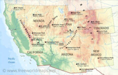 Southwestern US Physical Map