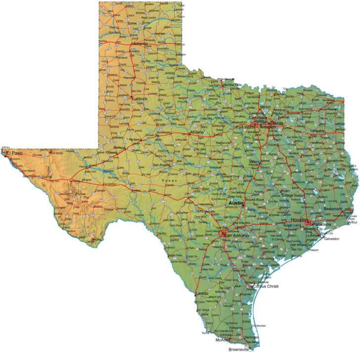 Texas On The Map Of USA