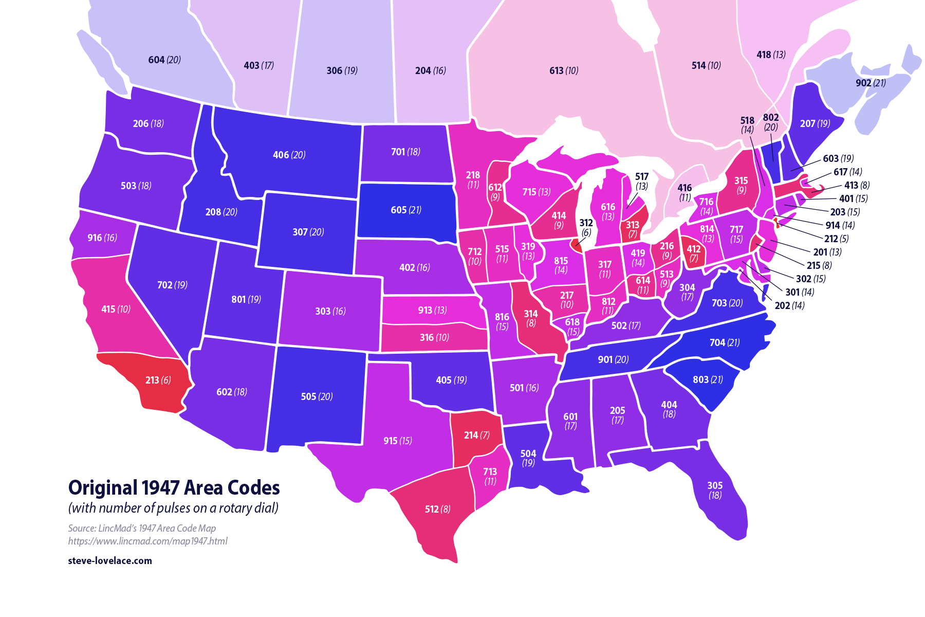 The Oddities Of Area Codes Steve Lovelace