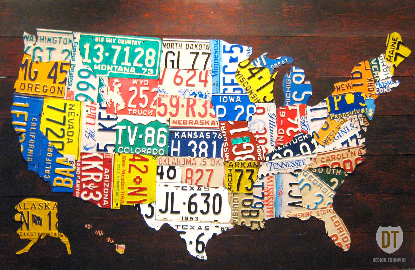 The Tin Snip Times Now Selling 60 License Plate Map Of The United States