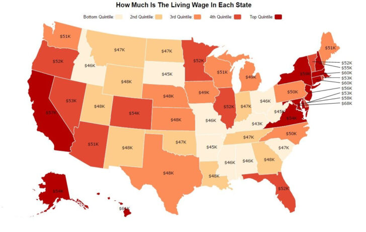 Cost Of Living Map Of USA
